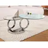 VENTE-UNIQUE Table basse avec plateaux pivotants JOLINE - Céramique & ...