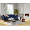 Vente-unique Tapis shaggy à poils longs en relief - 160 x 230 cm - Gris - MAZE