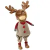 Sia Deco Figurine de noël garçon décorative en résine rouge et marron H34
