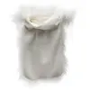 Sia Deco Bouillotte en fausse fourrure artificielle blanche L28