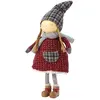 Sia Deco Figurine de noël fillette debout en résine rouge et grise H33