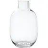Sia Deco Vase décoratif arrondi en verre transparent H28