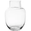 SIA DECO Vase transparent Arrondi avec un col large - Transparent / 25 cm