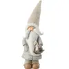 Sia Deco Figurine père noël décorative artificielle gris et marron taupe H45