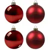 Sia Deco Set de 4 boules de noel en verre rouge D8