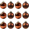 Sia Deco Set de 12 boules de noel en verre marron chocolat D6