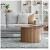 LEQUAIDESAFFAIRES WEBER INDUSTRIES Table Basse Bahia diamètre 80 cm/Décor Chêne Artisan