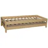 LEQUAIDESAFFAIRES Lit empilable JONAS 90x190 cm (lot de deux lits)+ 2 sommiers / Naturel
