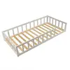 LEQUAIDESAFFAIRES Lit Nino 90x190 + 1 sommier + barrière /Blanc