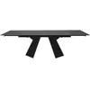 LEQUAIDESAFFAIRES Table PALACIO 160x90cm 2 allonges de 40cm  / Céramique et métal noir