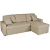 Canapé d'angle convertible et réversible en tissu Beige