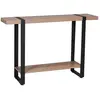 LEQUAIDESAFFAIRES Console SINTRA 120X30 cm / Chêne blanchi et métal noir