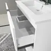 LEQUAIDESAFFAIRES Meuble sous-vasque 2 tiroirs malaga 60 cm + vasque / Blanc/