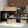BUT Lit superposé twin 90x190 avec armoire et tiroirs + 2 sommiers