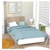 LEQUAIDESAFFAIRES Lit 90x190cm avec tête de lit LAGOS blanc/chêne blanchi Taille unique