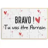 Puzzle Annonce Grossesse pour Parrain - MAÏKA - Scène de vie - 15 pièces - Blanc