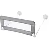 Barrière de lit pliable et déhoussable MAÏKA - 95 x 43 cm - Gris - Pour bébé de 18 mois à 5 ans
