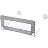 Barrière de lit MAÏKA - Pliable et déhoussable - 130 cm - Gris - Mixte