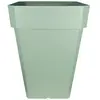 Riss Bac a fleurs carré SOLEILLA - Plastique - Hauteur 53 cm - Vert argile