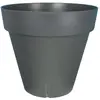 Bac à fleurs rond RIVIERA LOFT - Plastique - Diamètre 60 cm - Gris