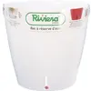 Riviera - Pot en plastique rond avec réserve d'eau 30 cm Eva blanc