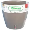 Pot de fleurs rond en plastique ø 46 cm - 49 l - taupe Riviera