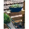 RIVIERA Bac A Fleurs Rond Coupe Granit - Plastique - Diametre 40 Cm - Bleu