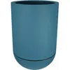 Riviera - Bac à fleurs rond GRANIT TULIPE - Plastique Ø 40 cm - Blanc