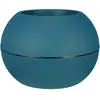Riviera - Bac à fleurs rond GRANIT BOULE - Plastique Ø 50 cm - Bleu
