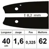 Guide OZAKI pro steel adaptable pour STIHL coupe 16" - 40cm