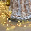 Guirlande led grappe avec fleurs - blanc chaud