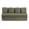 Banquette convertible noma 3 places velours côtelé vert