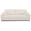 Canapé droit convertible giorgio 3 places tissu bouclette grège