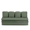 Banquette convertible noma 3 places tissu bouclette vert kaki