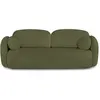 Canapé droit convertible carlotta 3 places tissu chenille vert kaki