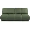 Canapé droit convertible tasca 3 places tissu bouclette vert kaki