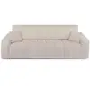 Canapé droit convertible belem 3 places tissu chenille grège