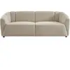 Baita Canapé droit en tissu bouclette 3 places beige