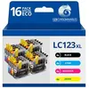 123CONSOMMABLES - LC123 - Pack 16 Cartouches Compatibles avec Brother LC123XL po