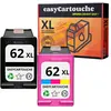 123Consommables Pack 2 Cartouches compatibles HP 62 XL - SANS NIVEAU - Neuf