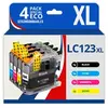 123CONSOMMABLES - LC123 - Pack 4 Cartouches Compatibles avec Brother LC123XL pou