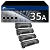 123CONSOMMABLES - Pack 4 Toners compatible HP 35A noir
