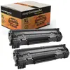 123CONSOMMABLES - Pack 2 Toners Compatible HP 35A Noir