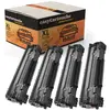 123CONSOMMABLES - Pack 4 Toners Compatible HP 36A Noir