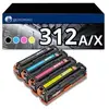 123CONSOMMABLES Pack de 4 toners compatible HP 312A/X (BK+C+M+Y)