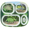 Plateau à 4 compartimentsPetit Jour Les Dinosaures 24x21x2 cm