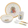 Set Repas Enfant Pierre Lapin 5 Pièces Abricot