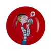 Soledad Petit Jour - ASSIETTE À DESSERT PARISIENNE ROUGE Ø20cm  MELAMINE