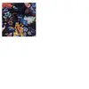 Tissu jersey fleuri sur fond marine vendu au mètre(...) - print004