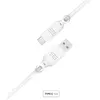 Bigben Connected Just Green - Câble synchro et charge USB A/ USB Type-C blanc 3A 1.2m Just